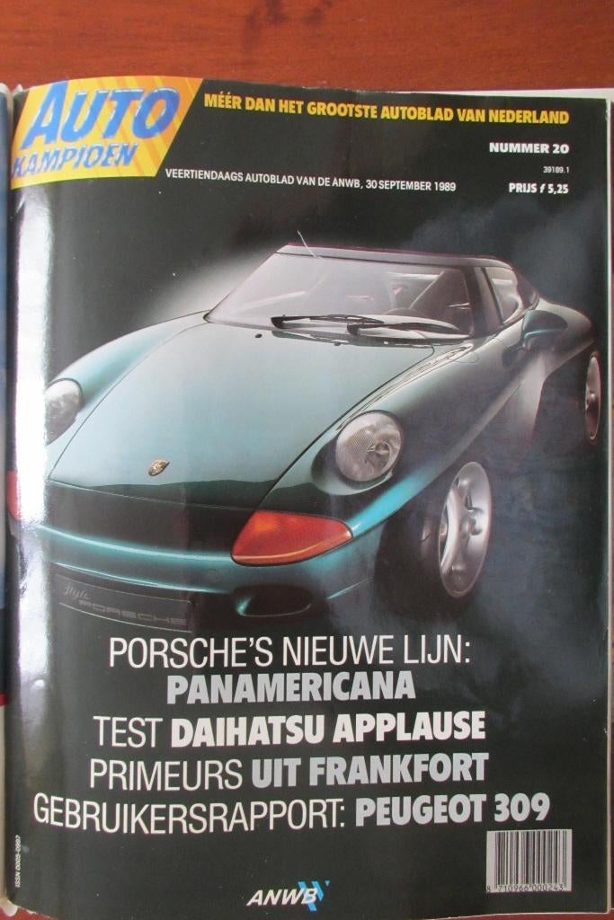 Autokampioen 20 1989 Porsche Panamericana, 309, Applause, Boeken, Auto's | Folders en Tijdschriften, Ophalen of Verzenden, Nieuw