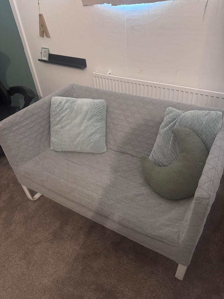 IKEA KNOPPARP 2-zitsbankje, Ophalen, Gebruikt, Tweepersoons, Grijs