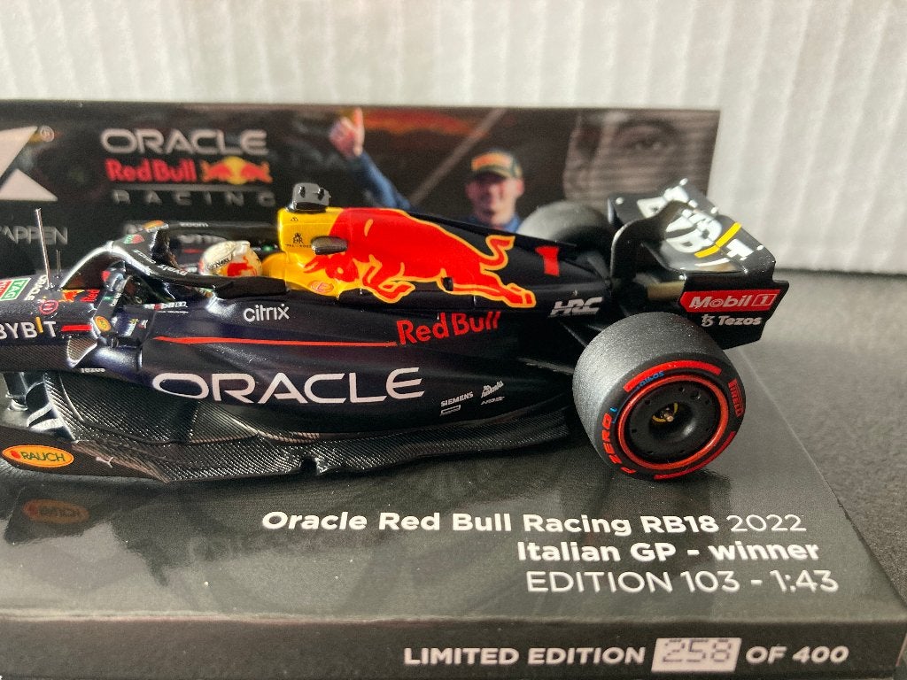 Max Verstappen 1:43 editie 103 Winner Italian GP 2022 F1, Ophalen of Verzenden, Nieuw, Formule 1