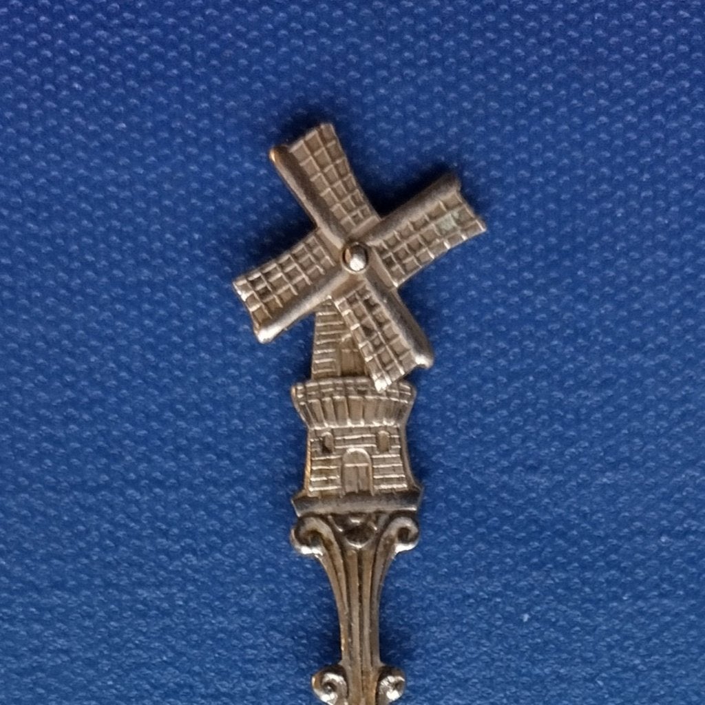 verzilverd lepeltje Molen, Volendam (plated), Ophalen of Verzenden