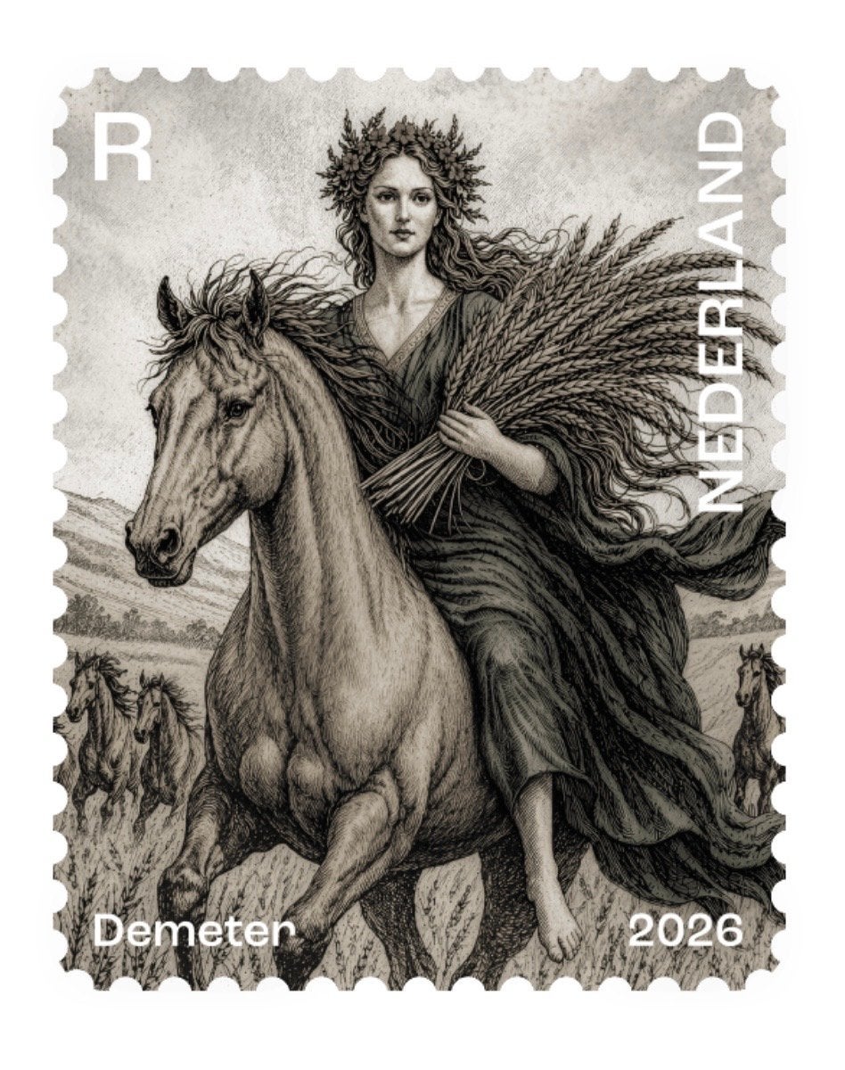 Crypto stamp Demeter 2026 zwarte variant, Verzenden, Na 1940, Postfris