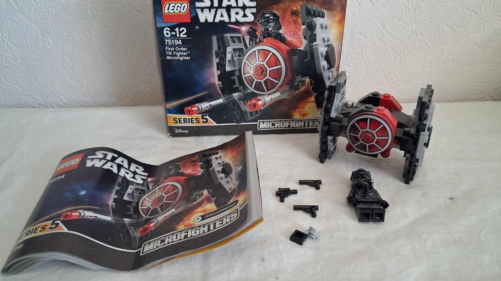LEGO Star Wars 75194 First Order TIE Fighter Microfighter, Gebruikt, Star Wars, Inclusief extra onderdelen, Lego