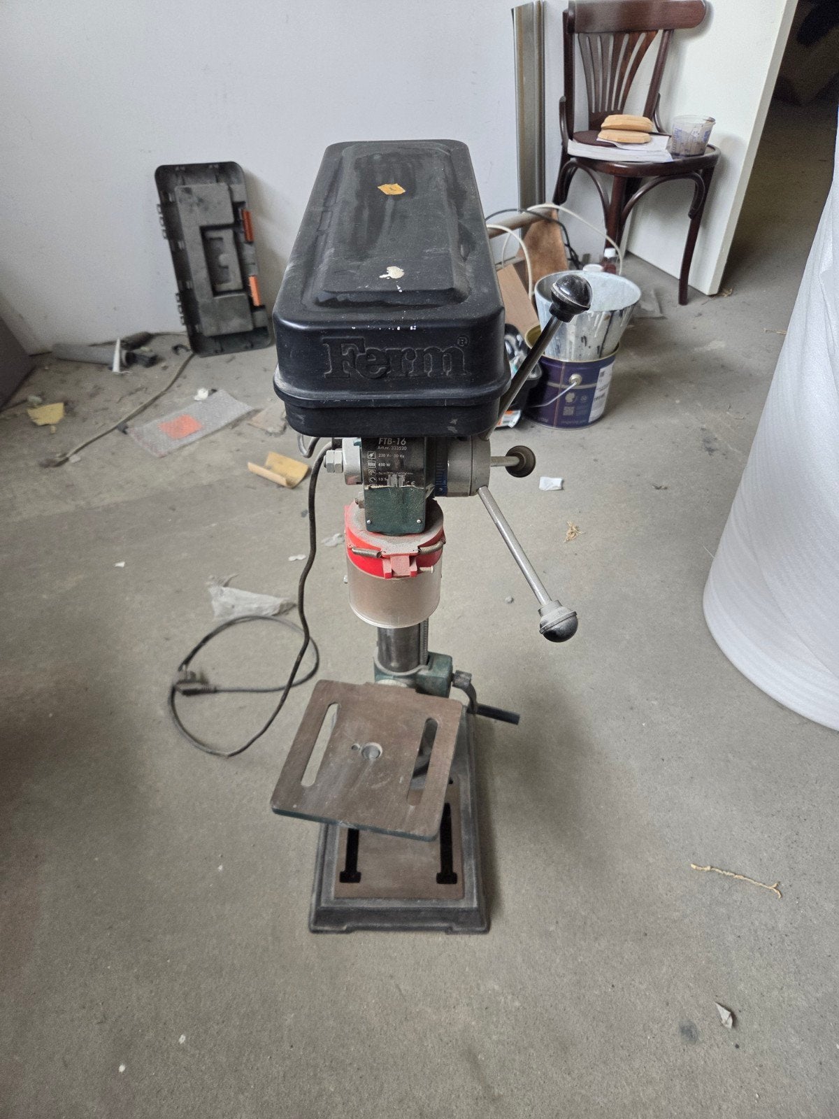 Ferm FTB-16 Kolomboormachine - 450W, Doe-het-zelf en Verbouw, Gereedschap | Boormachines, Ophalen, Gebruikt, 400 tot 600 watt