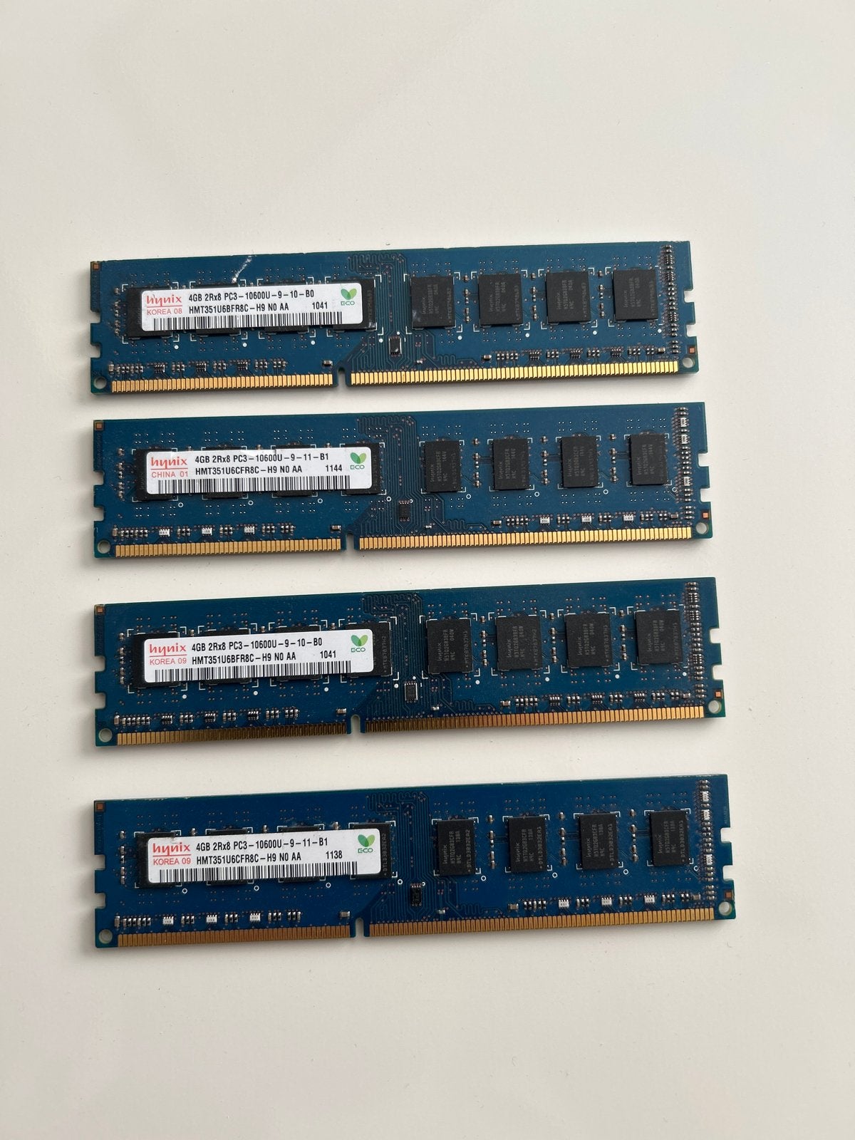DDR3 Werkgeheugen 4x4GB Desktop Geheugen - Gebruikt, Gebruikt, DDR3, Ophalen of Verzenden, Desktop