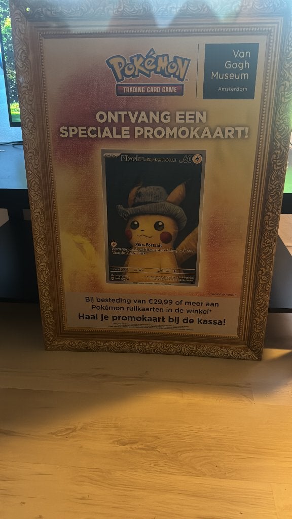 Pokemon promo materiaal Pikachu van Gogh, Ophalen, Zo goed als nieuw