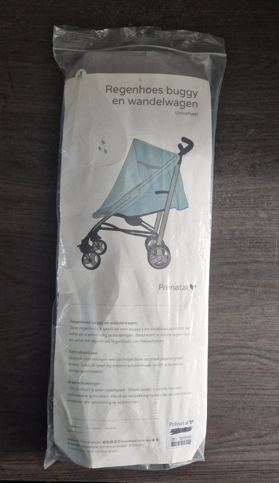 Prénatal regenhoes buggy, Ophalen of Verzenden, Zo goed als nieuw, Regenhoes