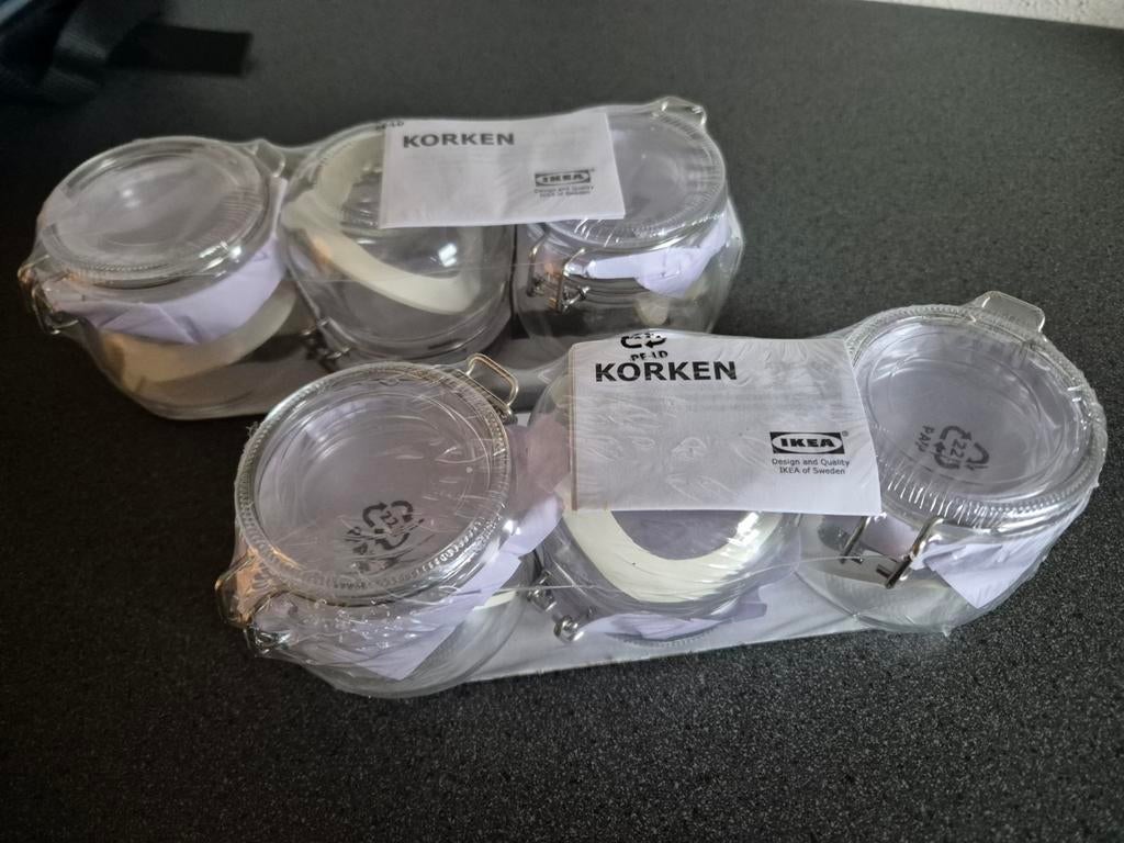 Nieuwe IKEA KORKEN Weckpotjes - Set van 6 stuks, Ophalen of Verzenden, Nieuw