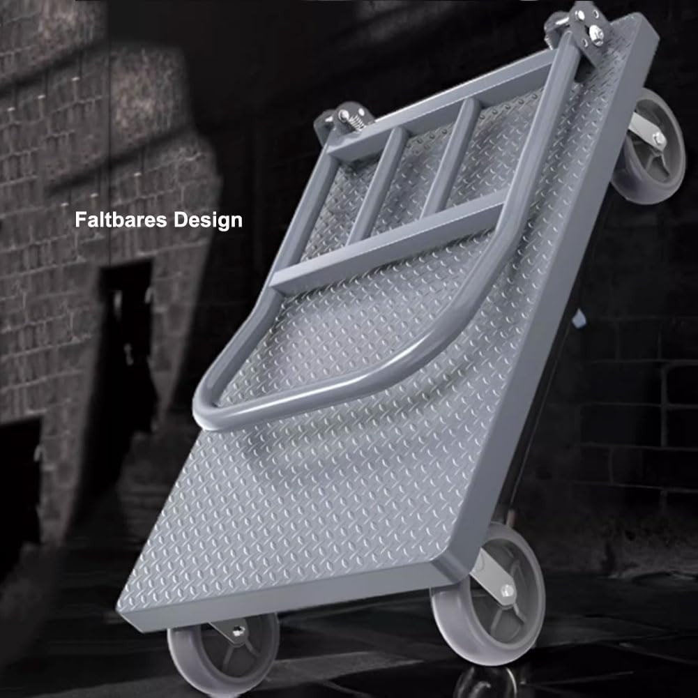 Stevige metalen platformwagen met antislip traanplaat, 100 liter of meer, Ophalen of Verzenden, Transportkar
