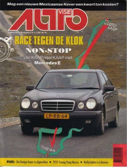 Autovisie 16 1995 : VW Mexico Kever - Mercedes Benz E 220D, Ophalen of Verzenden, Gelezen, Algemeen