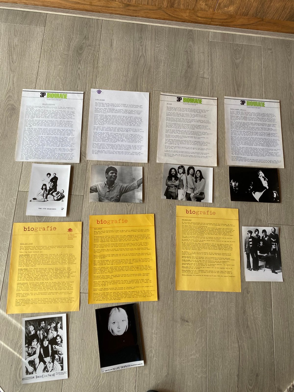 Bovema 3P Biografieën ( 5 stuks) 1968-1970 met persfoto’s., Verzamelen, Ophalen of Verzenden, Gebruikt, Foto of Kaart