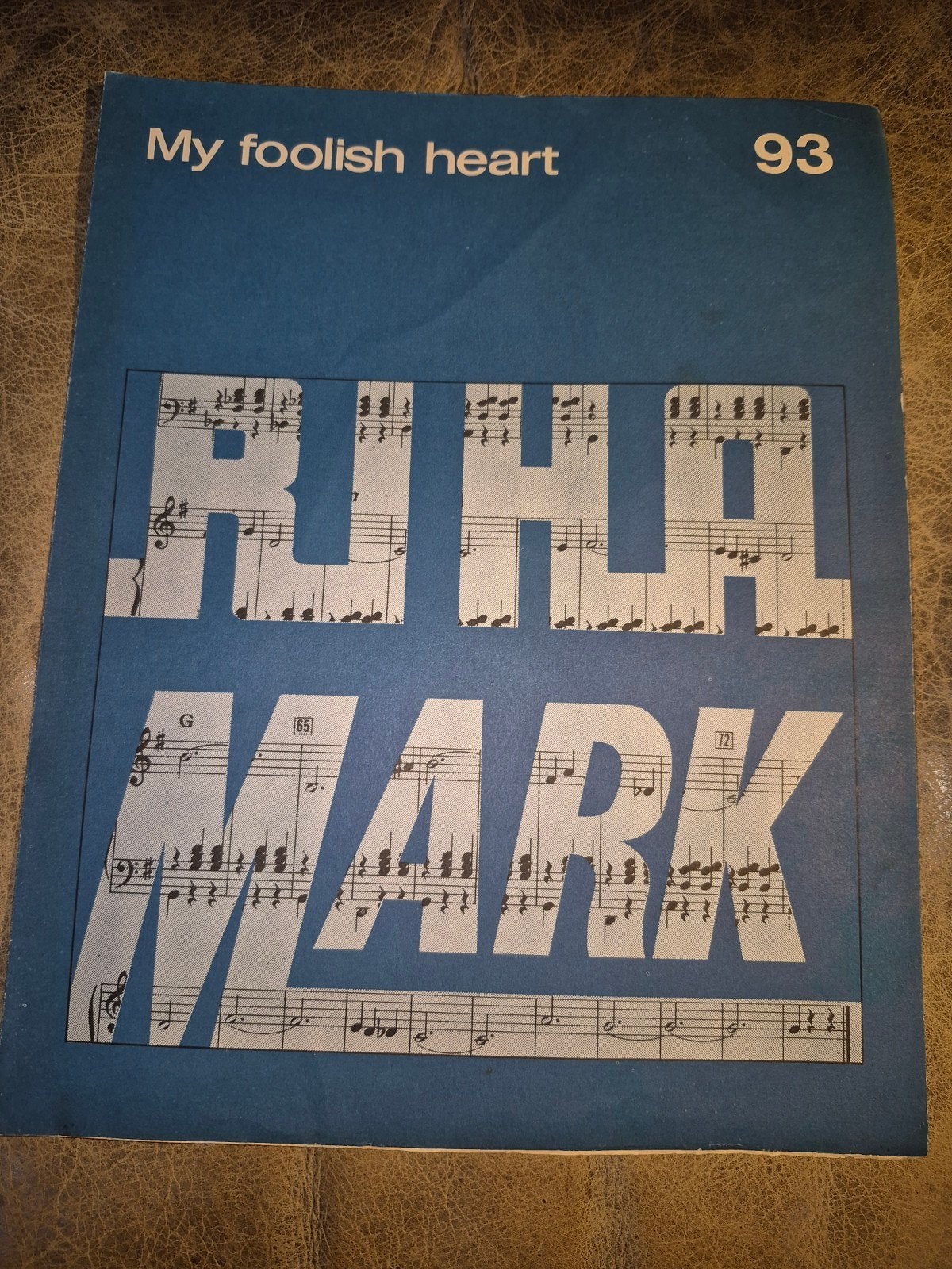 Bladmuziek "My Foolish Heart" nr. 93 - R.H.A. Mark, Gebruikt, Ophalen of Verzenden, Piano, Artiest of Componist