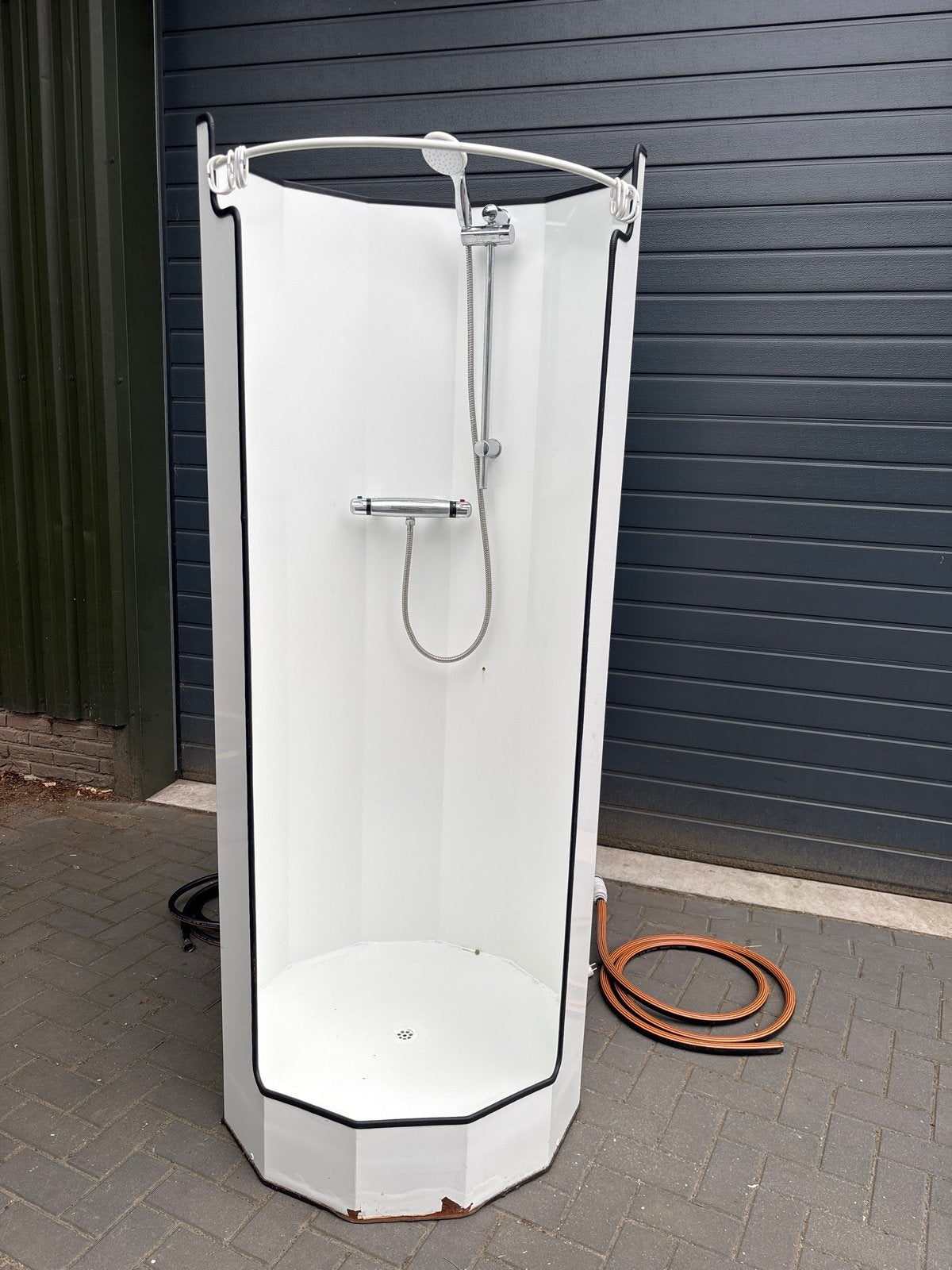 Mobiele douche met boiler en pomp advertentie 2, Doe-het-zelf en Verbouw, Sanitair, Ophalen, Gebruikt, Douche