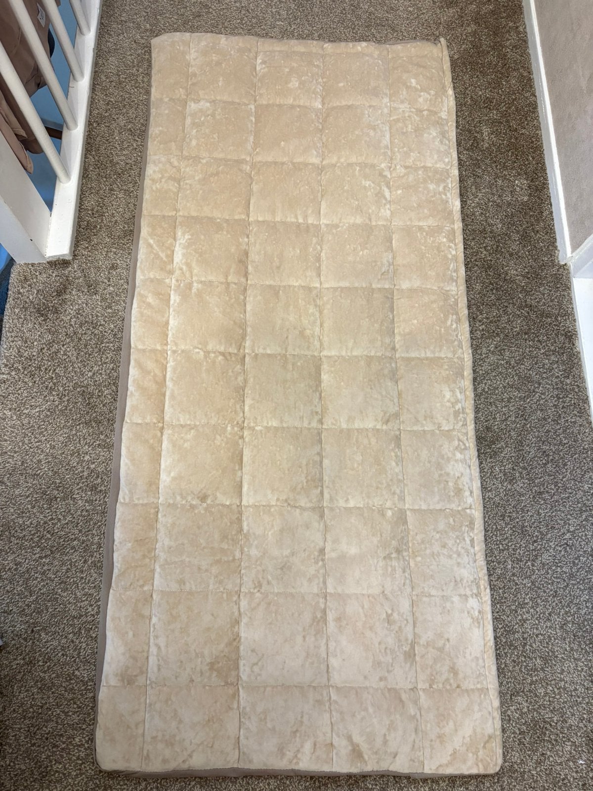 Hoofdbord hoes beige 160 cm, Huis en Inrichting, Ophalen, Gebruikt, Beige, Tweepersoons