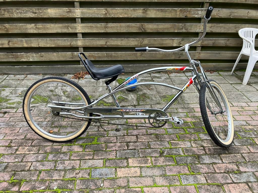 Velor lowrider fiets volwassenen zomer knaller, Fietsen en Brommers, Ophalen, Zo goed als nieuw, Staal