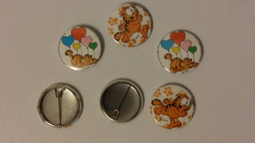 Garfield film strip kat vintage logo buttons feest balonnen, Ophalen of Verzenden, Zo goed als nieuw, Overige onderwerpen