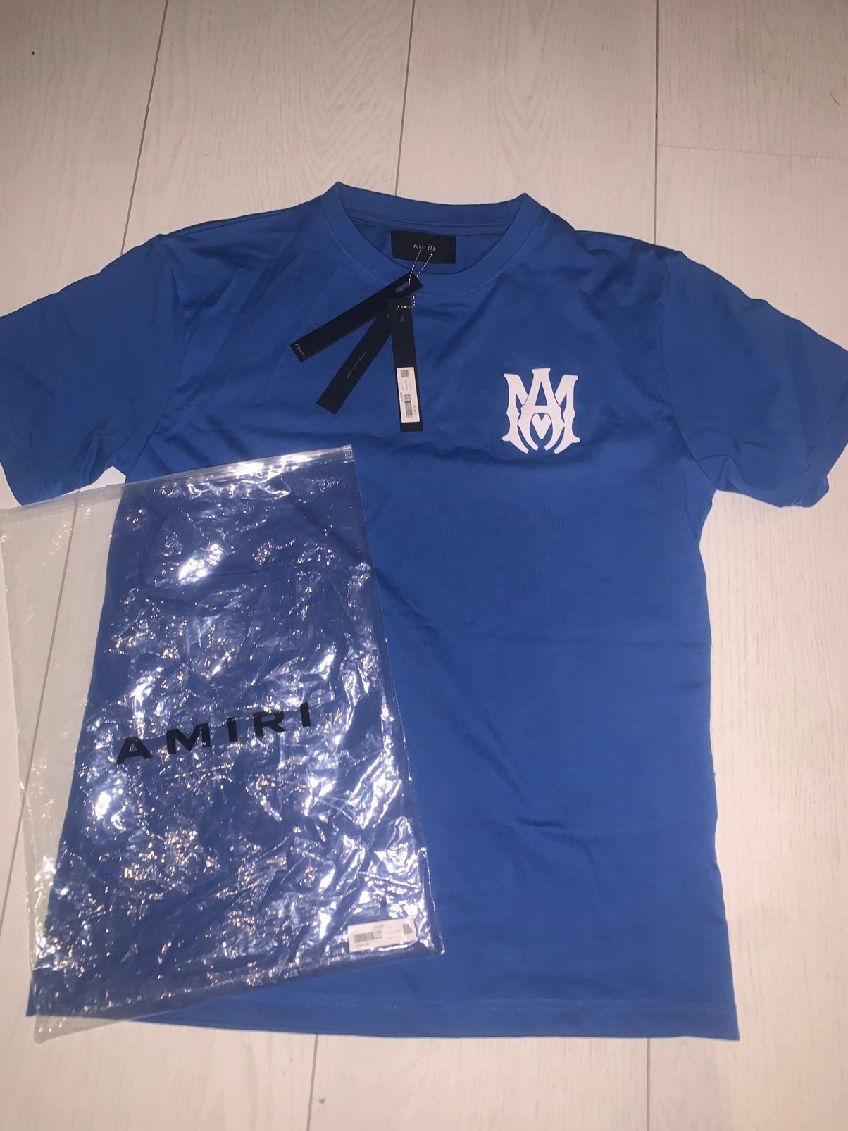 Amiri shirt, Ophalen of Verzenden, Zo goed als nieuw, Maat 48/50 (M), Blauw