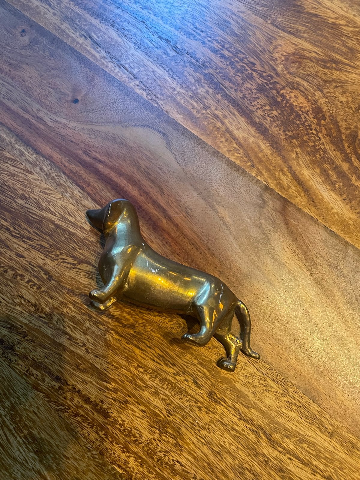 Bronzen Teckel Beeldje - Zwaar en Decoratief, Ophalen of Verzenden, Brons