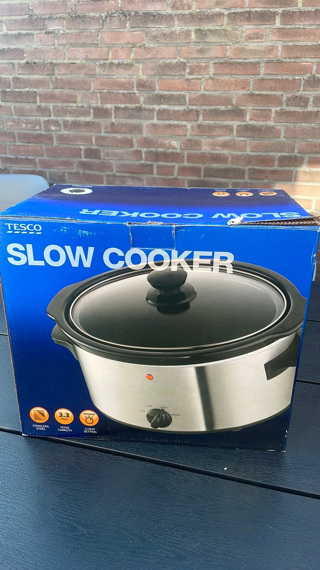 NIEUW! In doos Slow Cooker Tesco, 3,3 liter, Ophalen, Nieuw