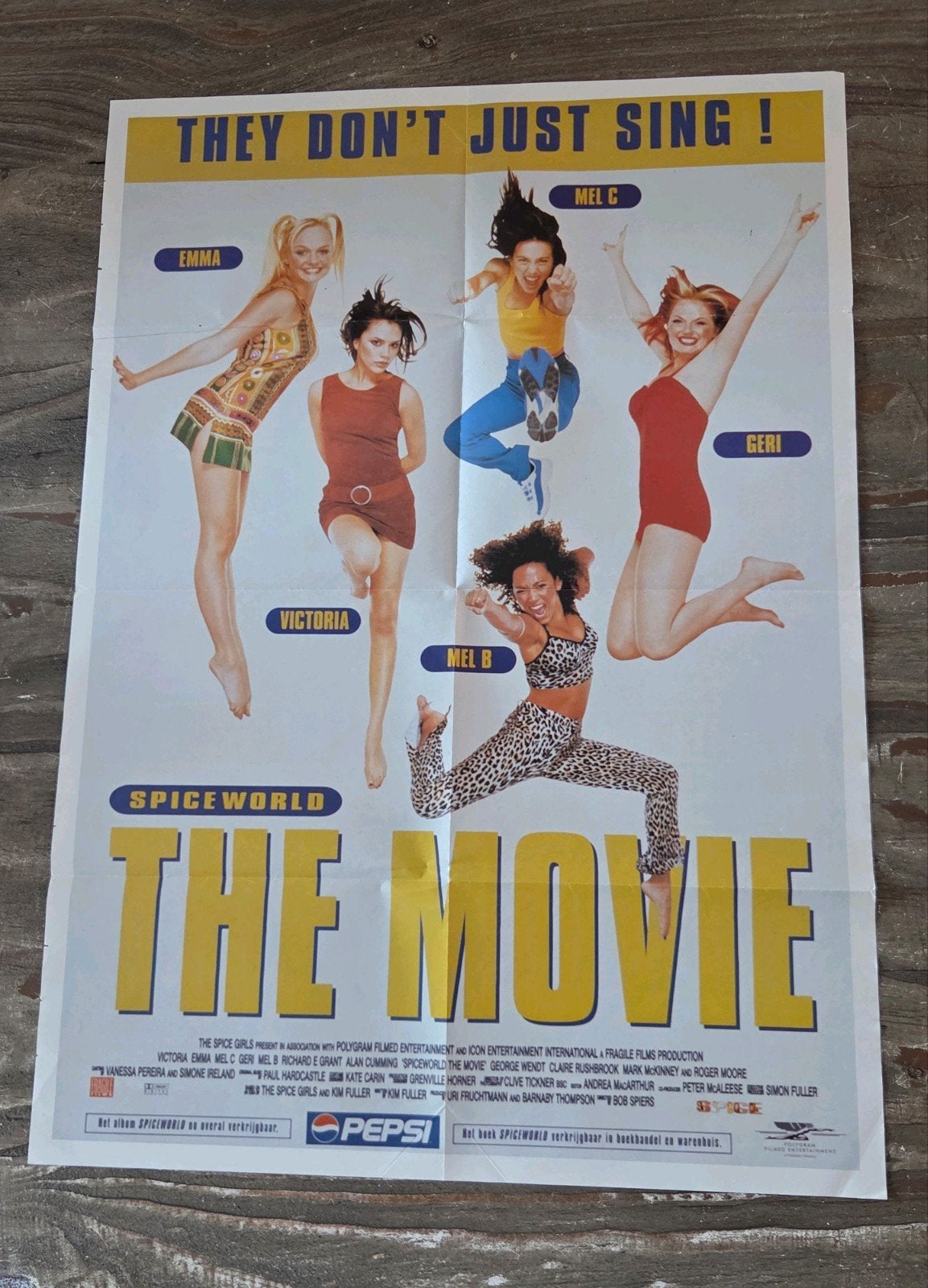 Spice World The Movie Poster - Spice Girls, Verzamelen, Verzenden, Zo goed als nieuw, A1 t/m A3, Film en Tv