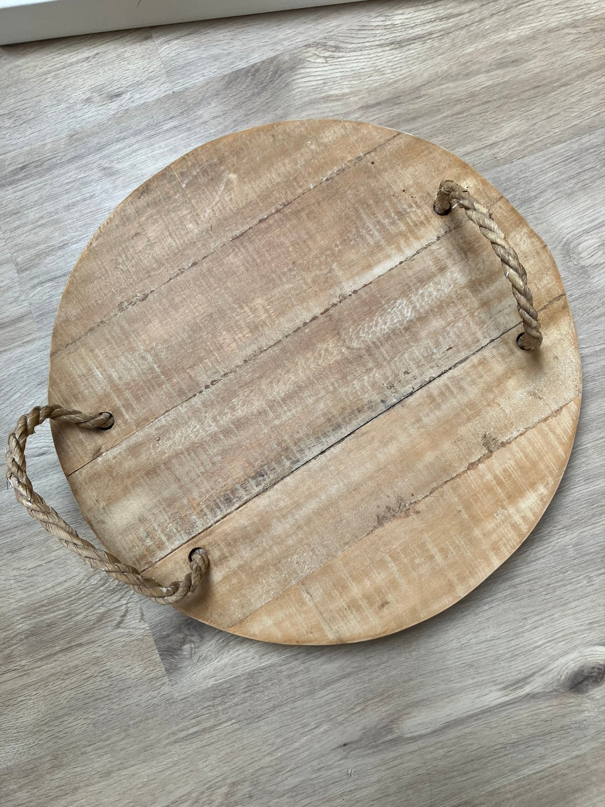 Plateau/dienblad 50 cm., Ophalen, Zo goed als nieuw, Rond, Hout