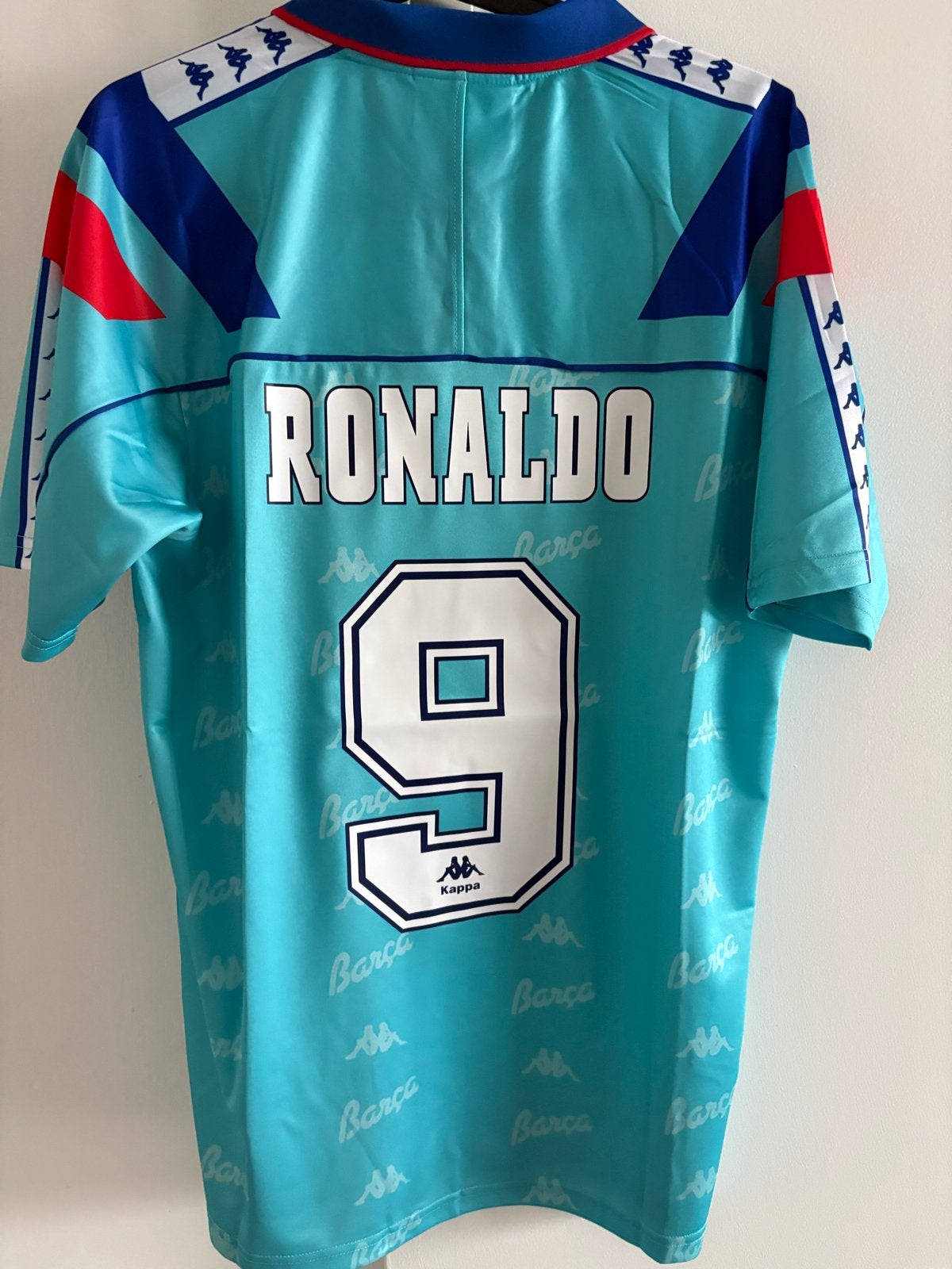 Retro Ronaldo R9 Barcelona kappa Large vintage Brazilie, Kleding | Heren, Ophalen of Verzenden