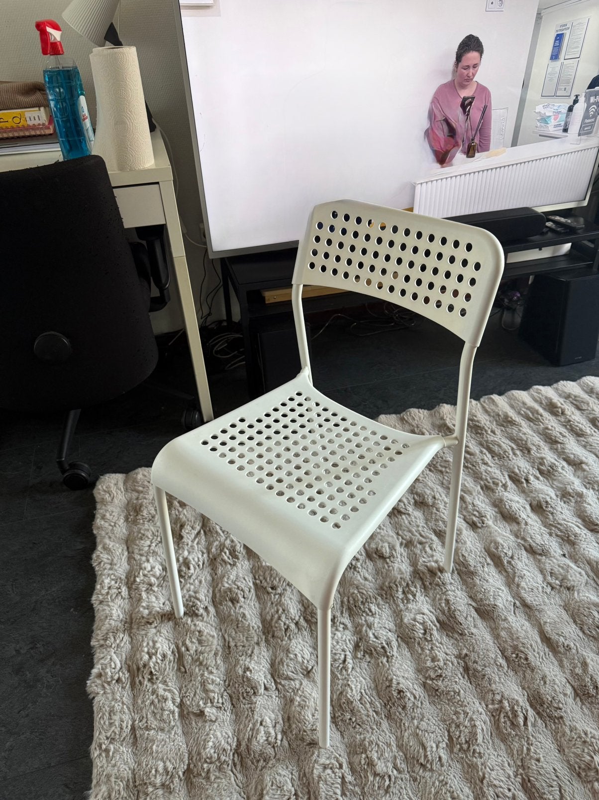 Wit Ikea stoel, Ophalen, Kunststof, Gebruikt, Wit