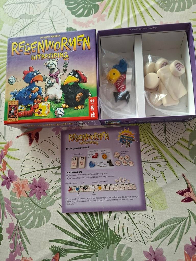 Spel Regenwormen 999 games uitbreiding als nieuw, Ophalen of Verzenden, Zo goed als nieuw