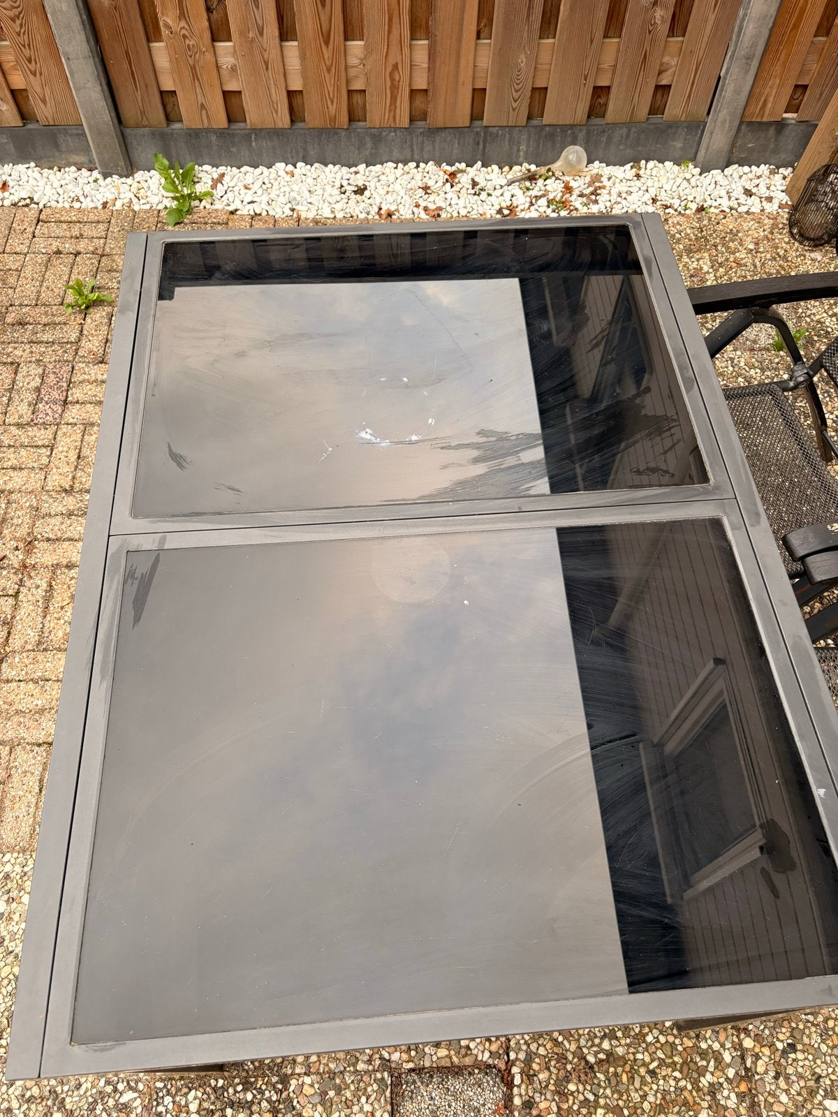 Florabest tuinset met uitschuifbare tafel en 4 stoelen, Tuin en Terras, Gebruikt, Eettafel, Aluminium, Tuinset