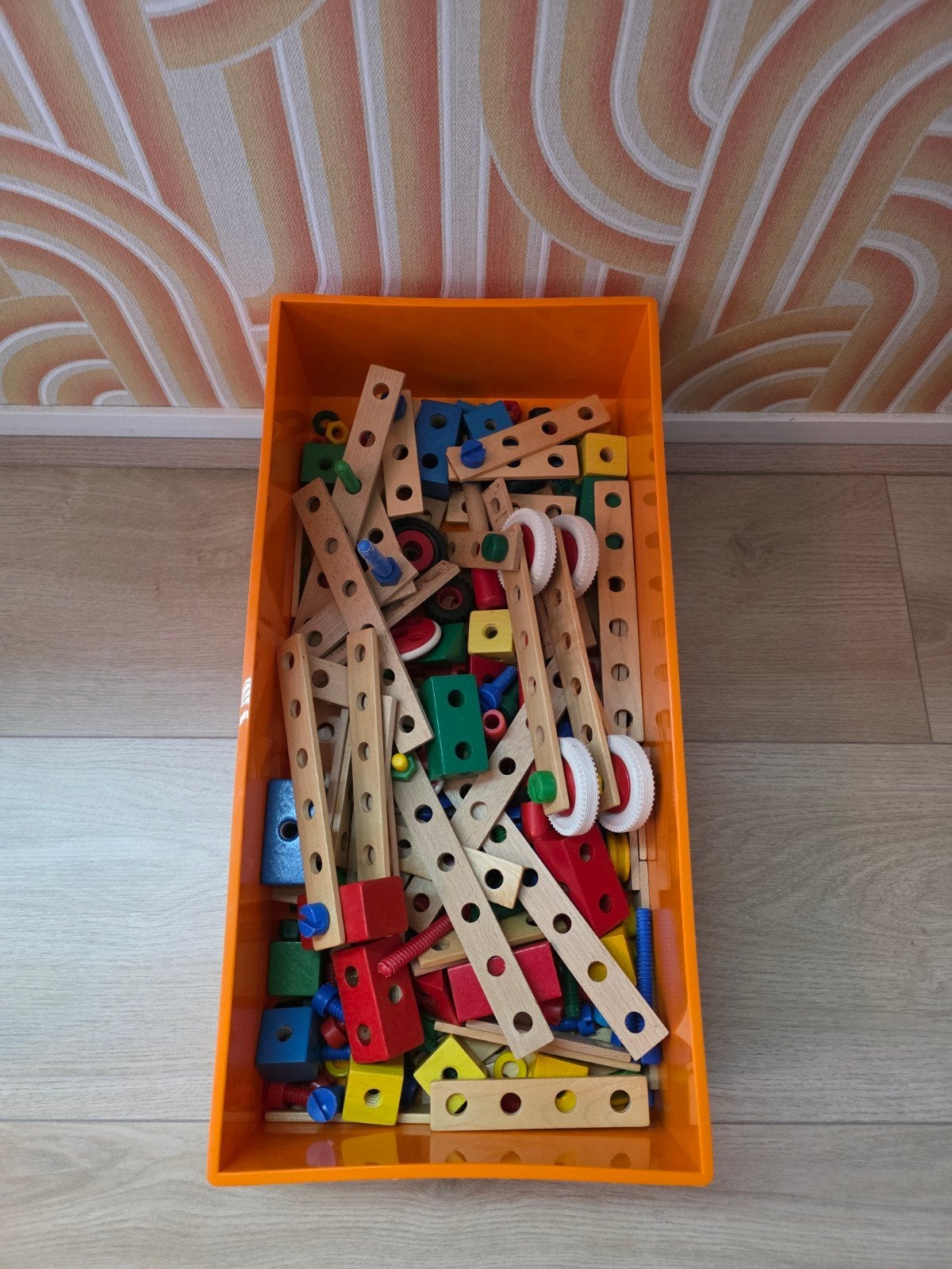 Oude Baufix houten bouwset te koop!, Kinderen en Baby's, Ophalen of Verzenden, Gebruikt, Overige merken