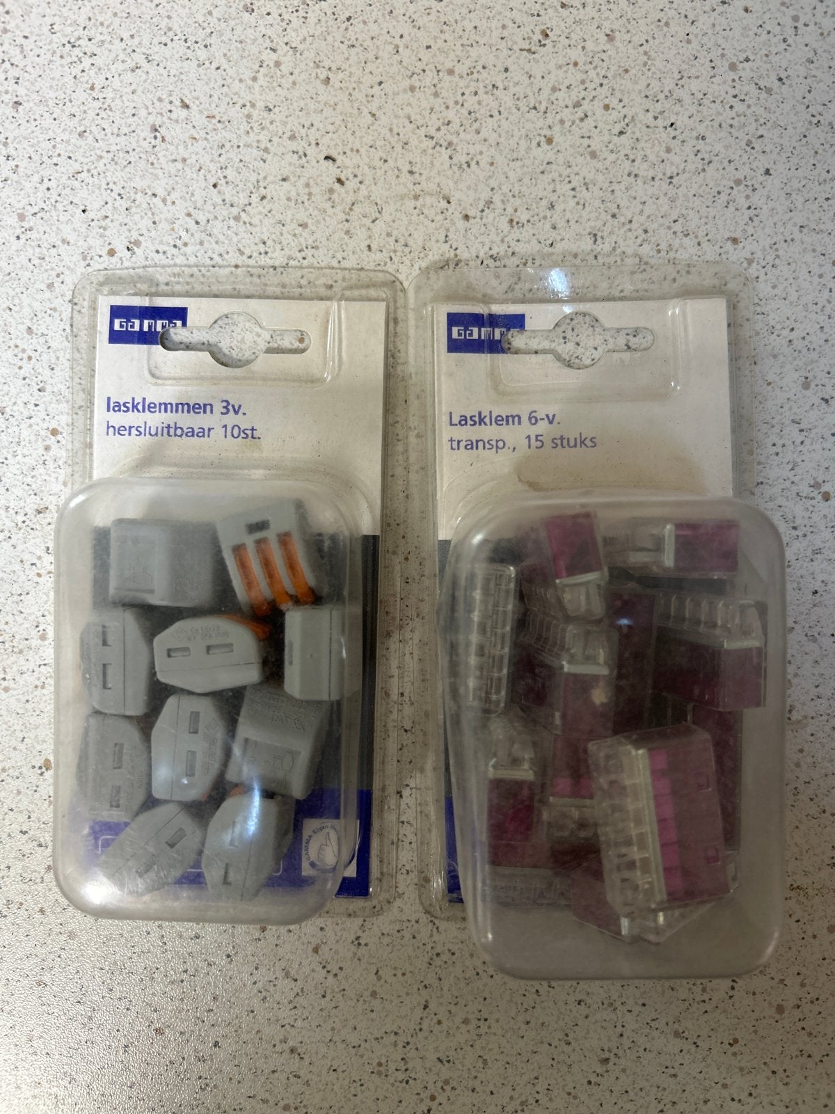 Twee doosjes met lasklemmen (3v en 6v), Doe-het-zelf en Verbouw, Ophalen, Nieuw, Gamma, Overige typen