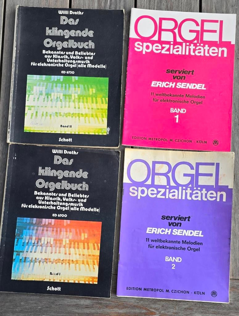 Orgelboeken: Willi Draths & Erich Sendel (4 stuks), Muziek en Instrumenten, Bladmuziek, Ophalen of Verzenden