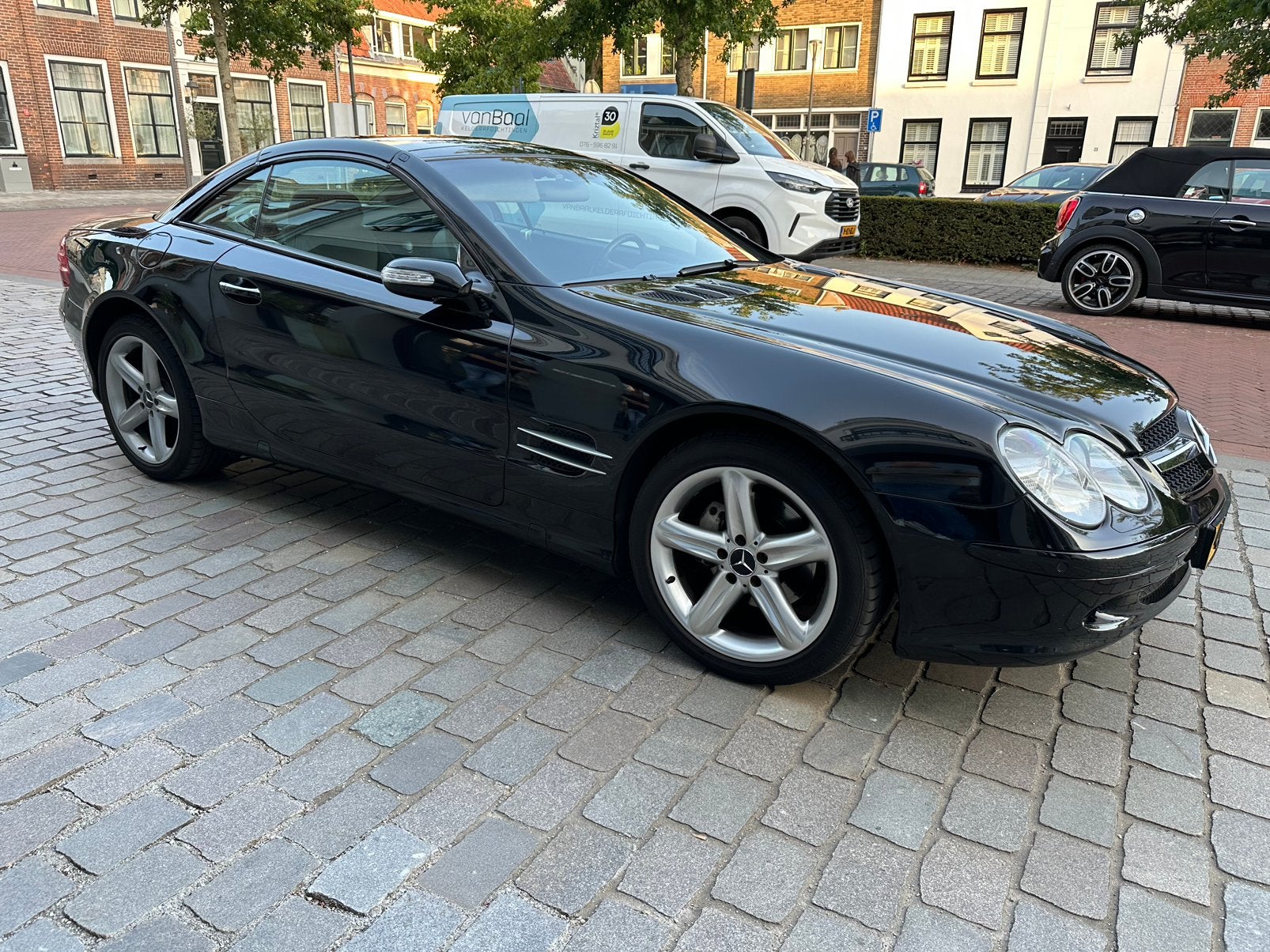 Mercedes-Benz SL 3.7 Sl350 Roadster AUT 2005 Zwart, Auto's, Automaat, Achterwielaandrijving, 1670 kg, Cabriolet