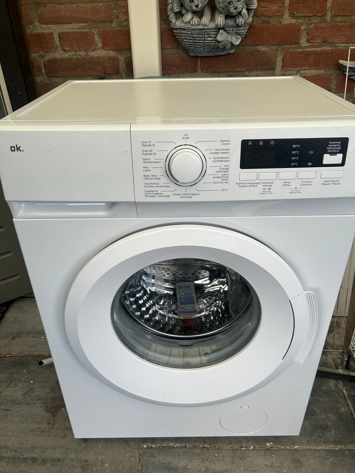 OK. Wasmachine in zeer goede staat, Ophalen of Verzenden, Zo goed als nieuw, Voorlader, Kort programma