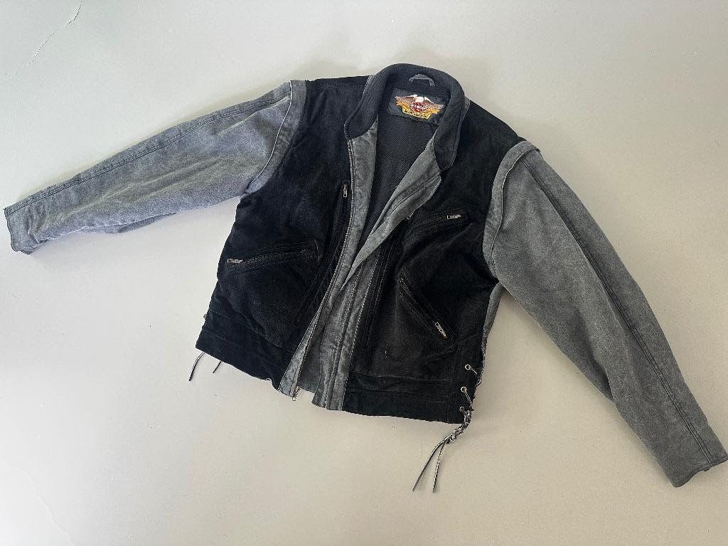 Harley Davidson Suede And Cotton Convertible Jacket L, Heren, Jas | leer, Harley Davidson, Ophalen of Verzenden