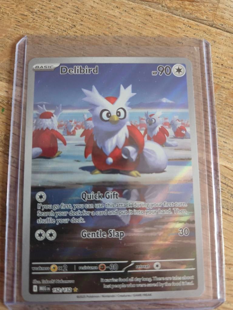 Delibird Pokémon Kaart - Nieuwstaat, Ophalen of Verzenden, Nieuw, Losse kaart