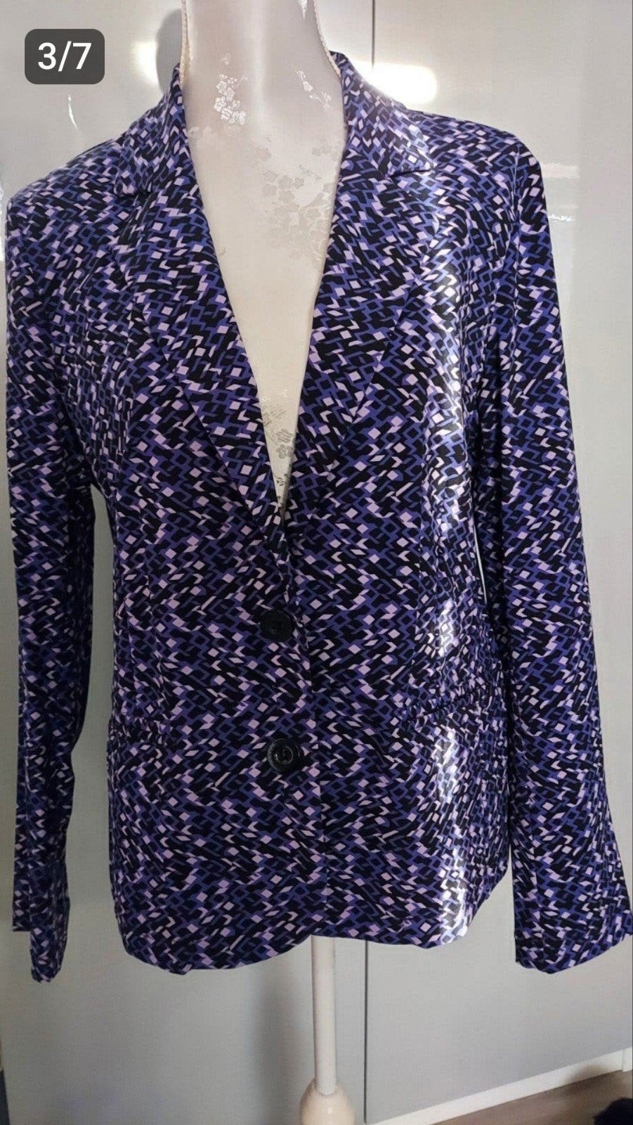 paarse travelstof blazer van ZOSO maat xxl, Kleding | Dames, Paars, Maat 42/44 (L), Ophalen of Verzenden, Zo goed als nieuw