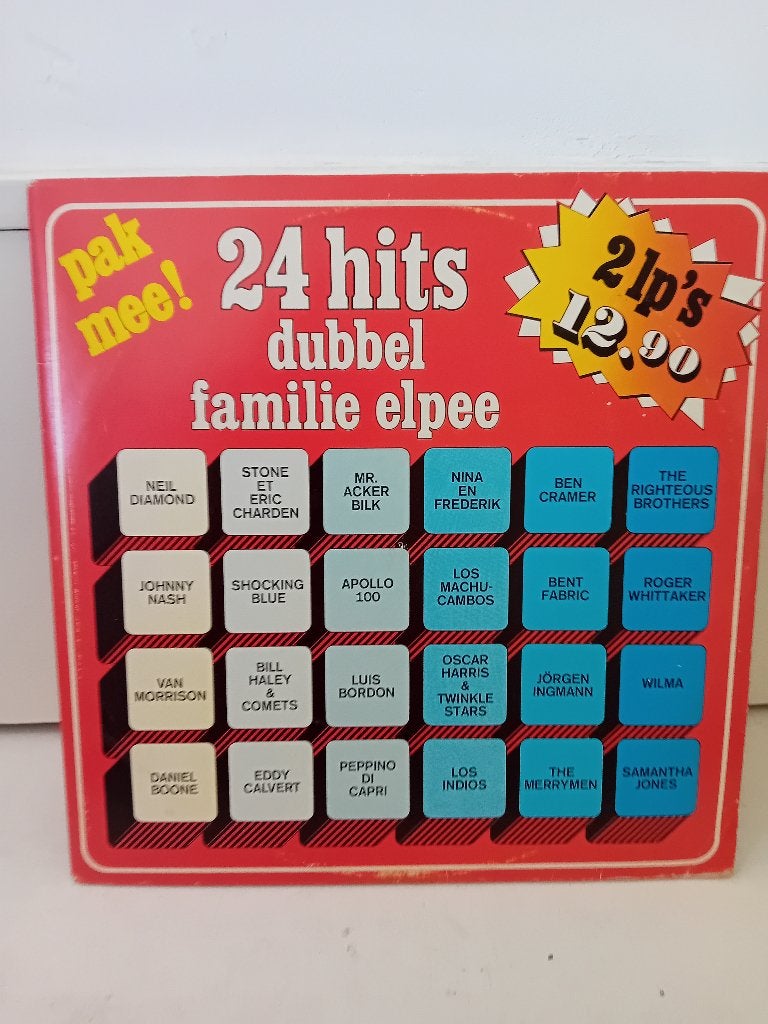 2 x LP 24 Hits Dubbel Familie LP ---t 1551, LP, Verzenden, Zo goed als nieuw, Inclusief binnenhoes