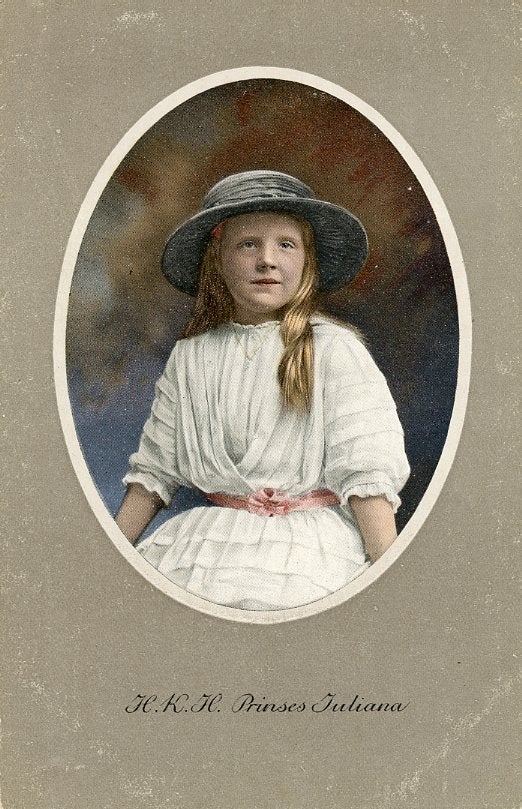 PORTRET PRINSES JULIANA 1918 (DR186), Verzamelen, Koninklijk Huis en Royalty, Verzenden, Gebruikt, Nederland, Kaart, Foto of Prent