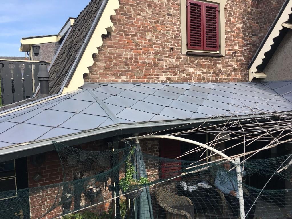 zinken leien, Doe-het-zelf en Verbouw, Dakpannen en Dakbedekking, Ophalen, Gebruikt, Overige typen, 15 m² of meer
