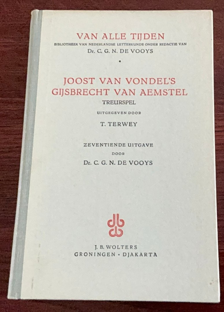 Joost van Vondel's Gijsbrecht van Aemstel - Treurspel, Boeken, Ophalen of Verzenden, Gelezen, Nederland