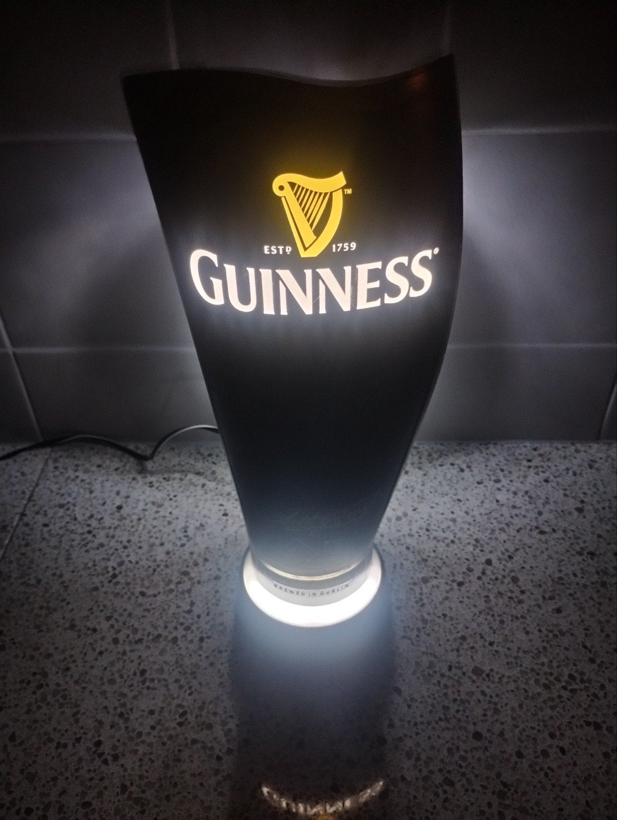Guinness verlicht bier tap front, Ophalen of Verzenden, Gebruikt, Reclamebord, Plaat of Schild, Overige merken