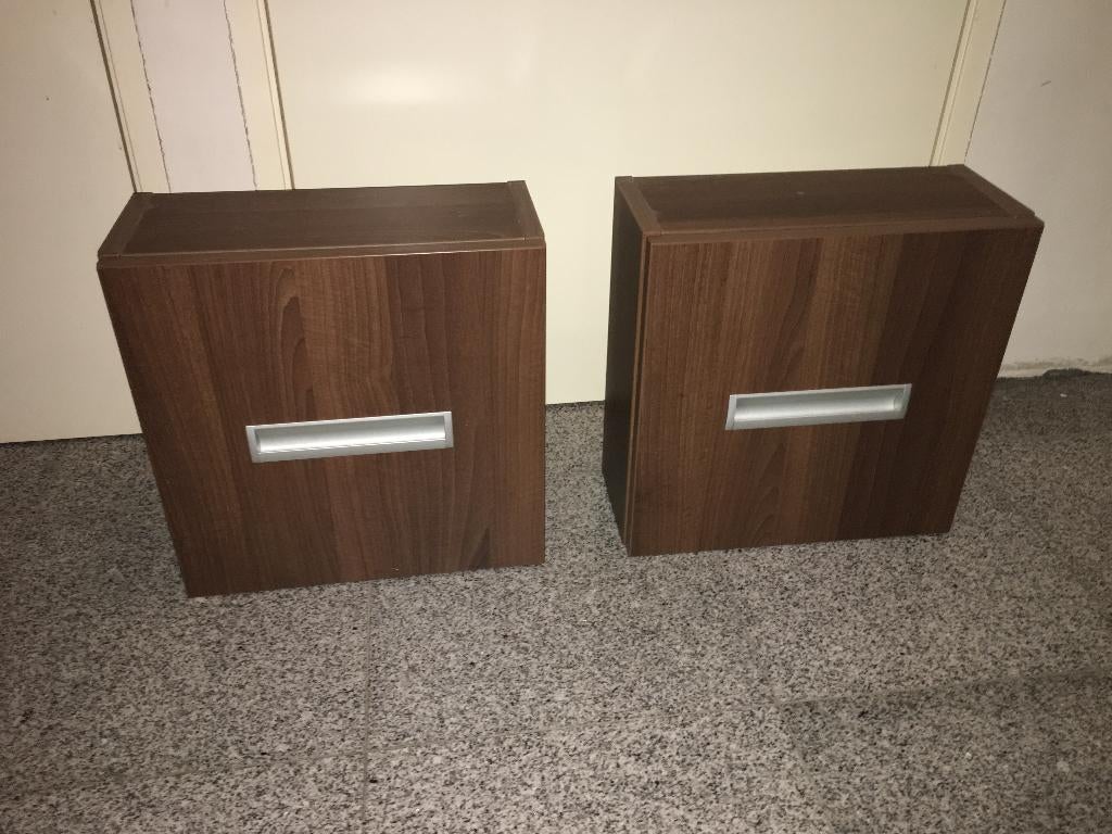 Thebalux Badkamer Halfhoge Kast Bruin/Wit Soft Close ZGAN!!, Ophalen, (Half)hoge kast, Minder dan 50 cm, Zo goed als nieuw