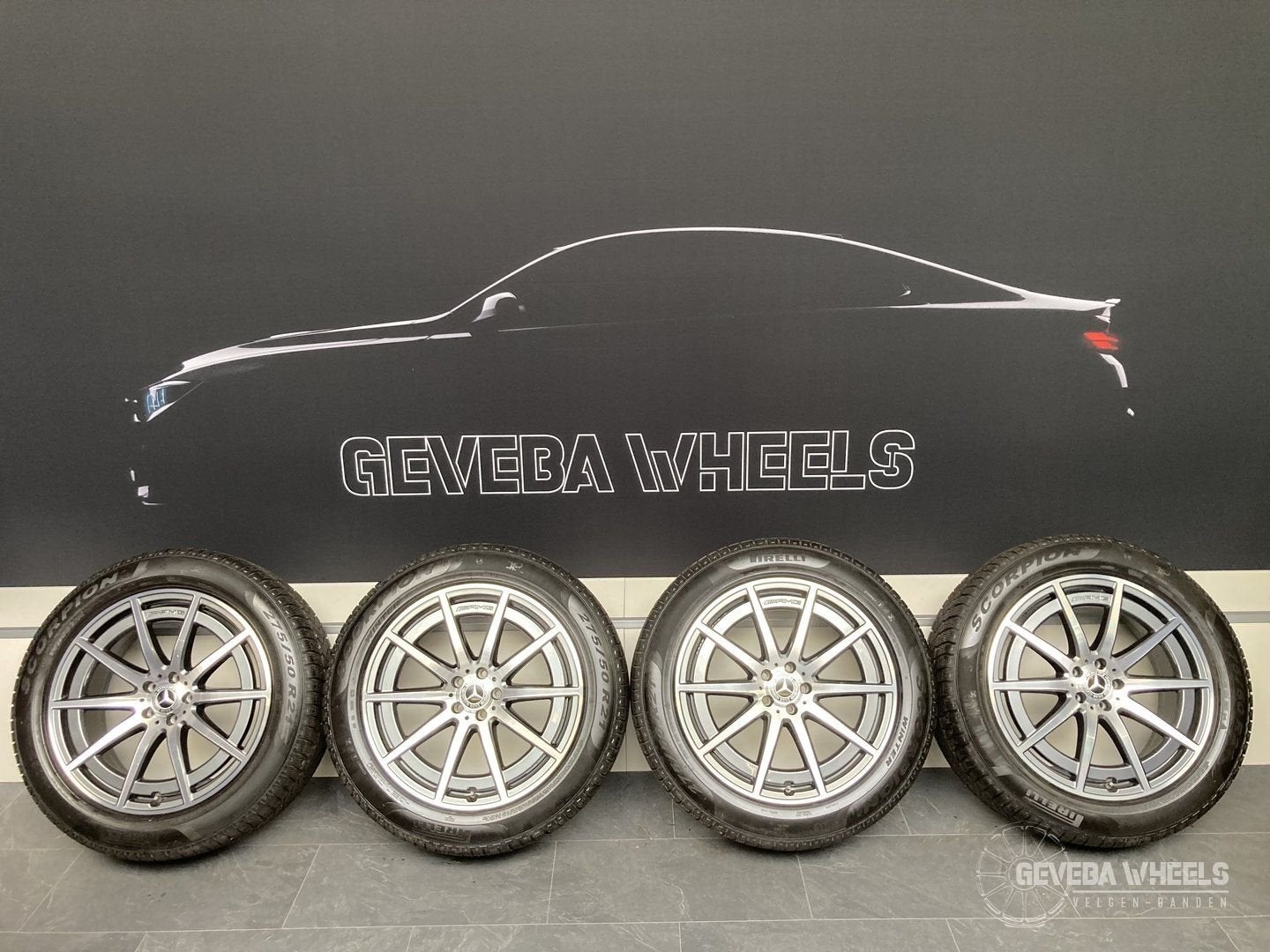 21” originele Mercedes GLS / GLS63 AMG velgen + winterbanden, Gebruikt, -, 275 mm, -