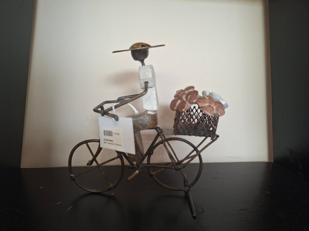 Accessoire fiets staal industrieel, Huis en Inrichting, Woonaccessoires | Zuilen en Pilaren, Ophalen, Nieuw