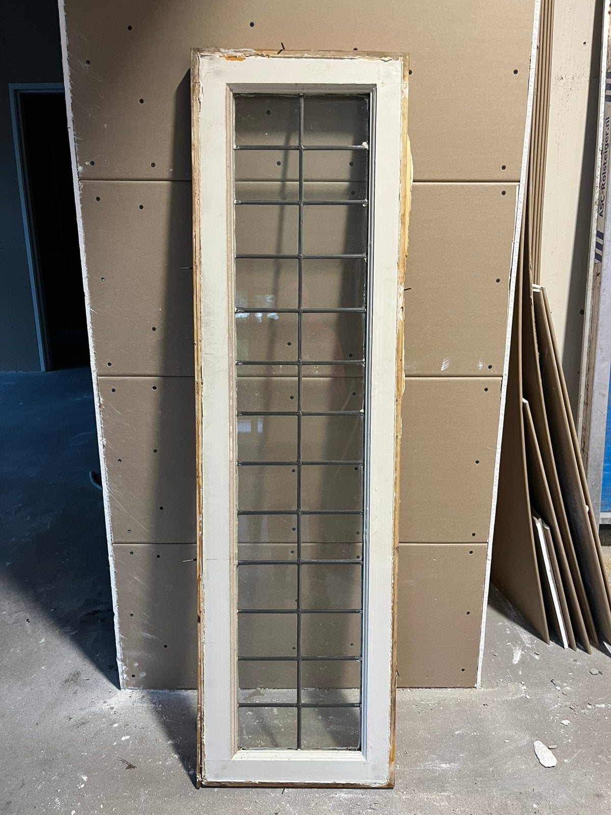 Glas in lood boven licht, Ophalen, Gebruikt, 80 tot 120 cm, Overige typen