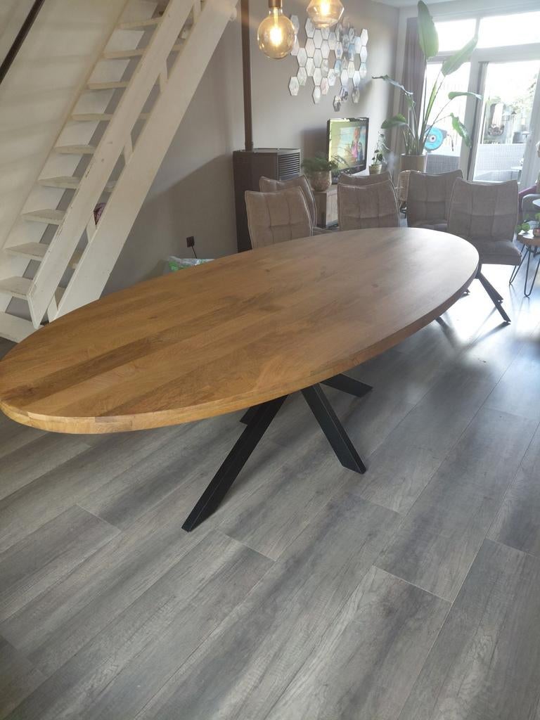 Eetkamer tafel ovaal, Ophalen, Ovaal, 200 cm of meer, 100 tot 150 cm