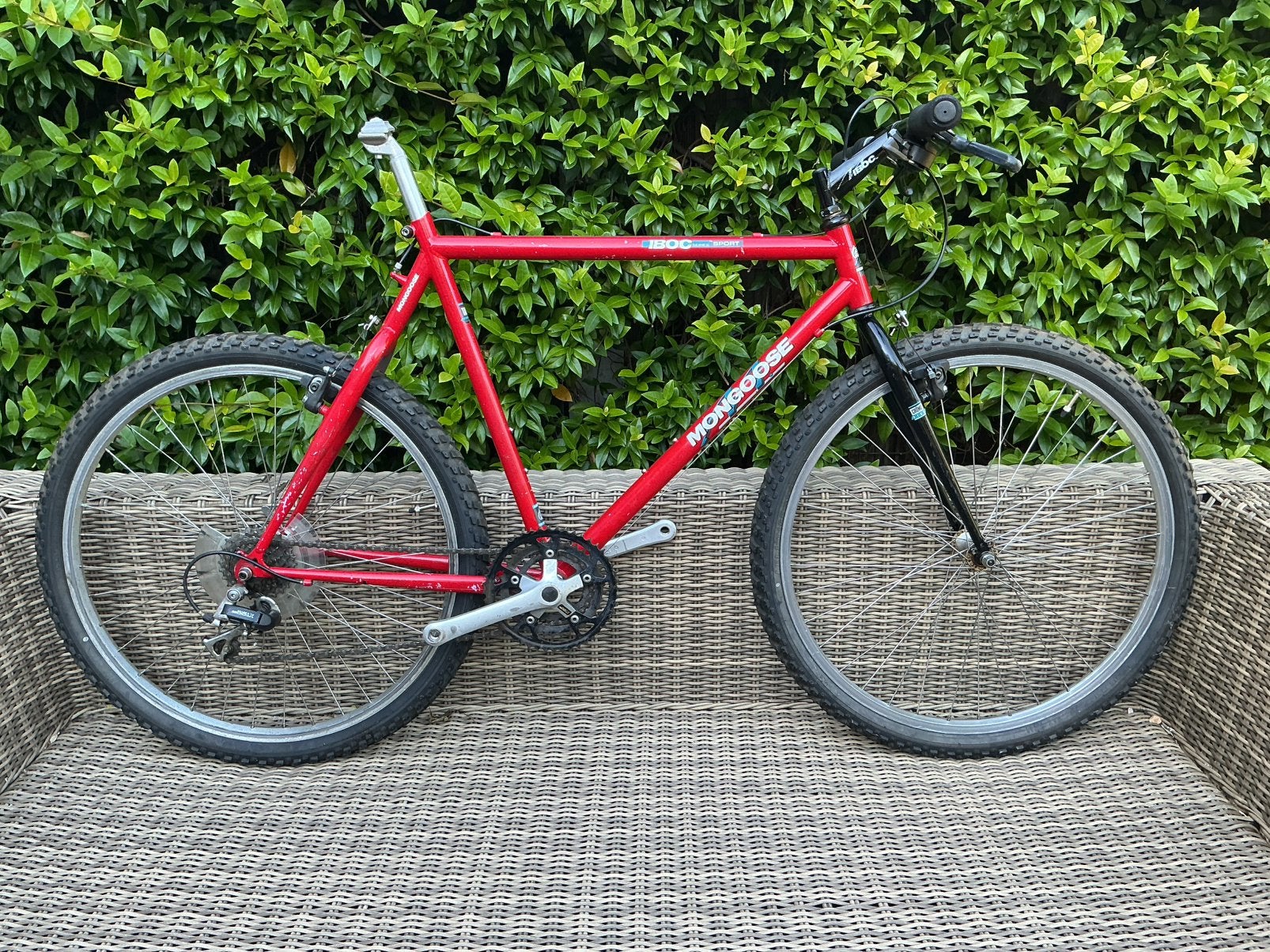Mongoose iboc mountainbike staal vintage retro, Gebruikt, Velgrem, Geen vering, 53 tot 57 cm
