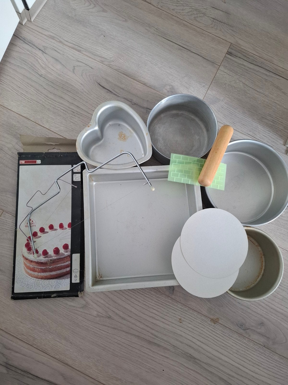 Bakvormen en bakbenodigdheden set, Ophalen, Zilver, Metaal, Overige typen
