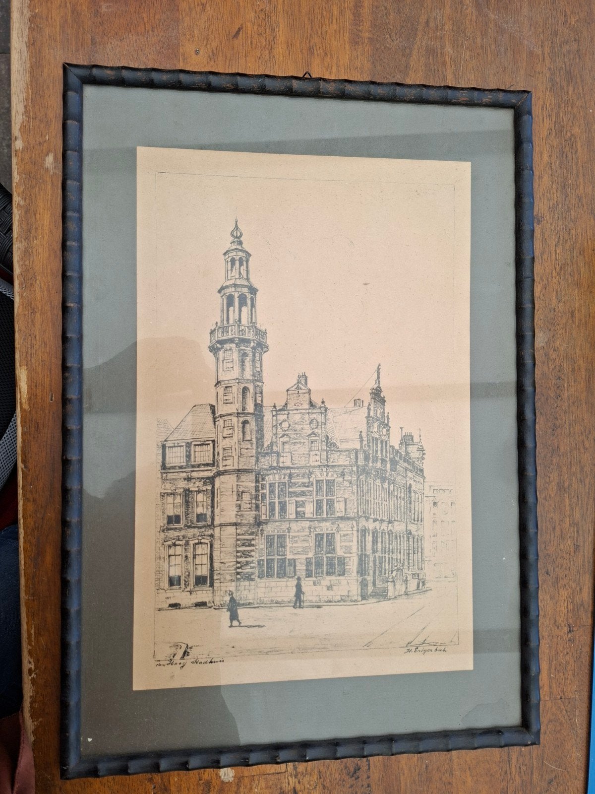 pen tekening van Stadshuis Den Haag, Ophalen of Verzenden