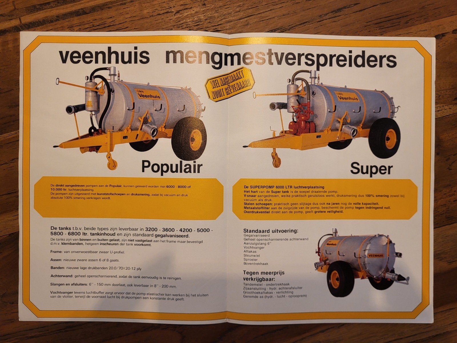 tractor folder Veenhuis mengmestverspreiders, Ophalen of Verzenden, Zo goed als nieuw
